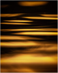 La lumière au ras de l'eau.